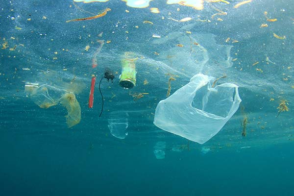 PET-Flaschen im Meer